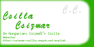 csilla csizmar business card